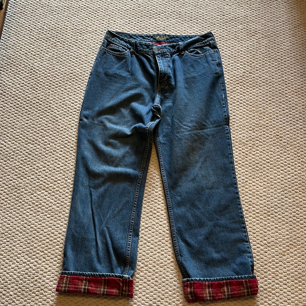 Eddie Bauer flannel lined jeans size 16